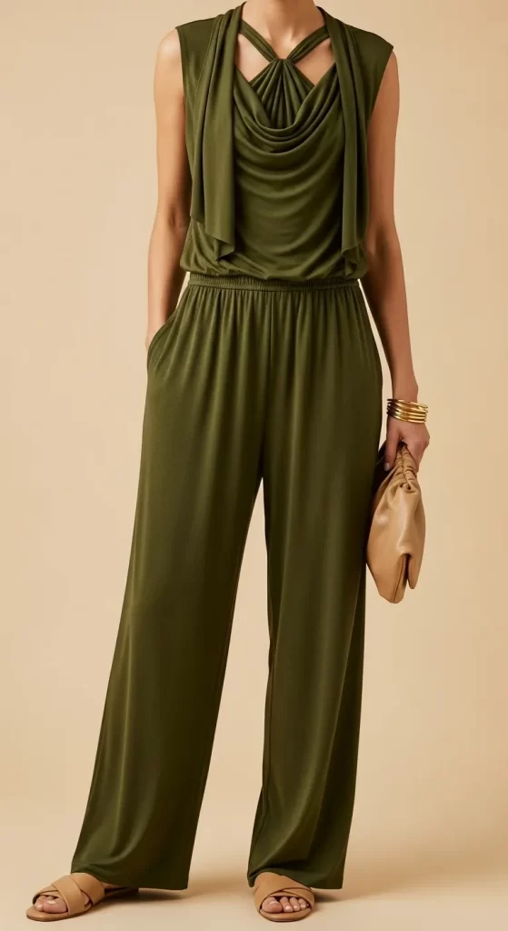 The Olive Cascade Jumpsuit The Olive Cascade Jumpsuit