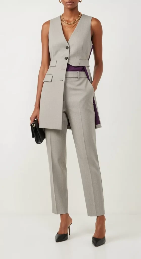 The Asymmetric Vest Suit The Asymmetric Vest Suit