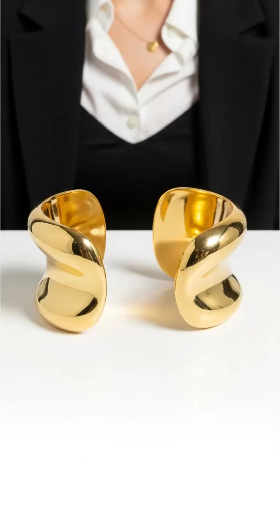 The Sculptural Gold Cuff Bracelet The Sculptural Gold Cuff Bracelet