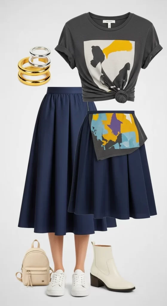 The Artsy Midi Skirt Combo The Artsy Midi Skirt Combo