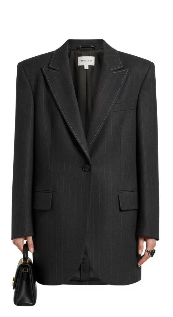 The Pinstripe Power Blazer The Pinstripe Power Blazer