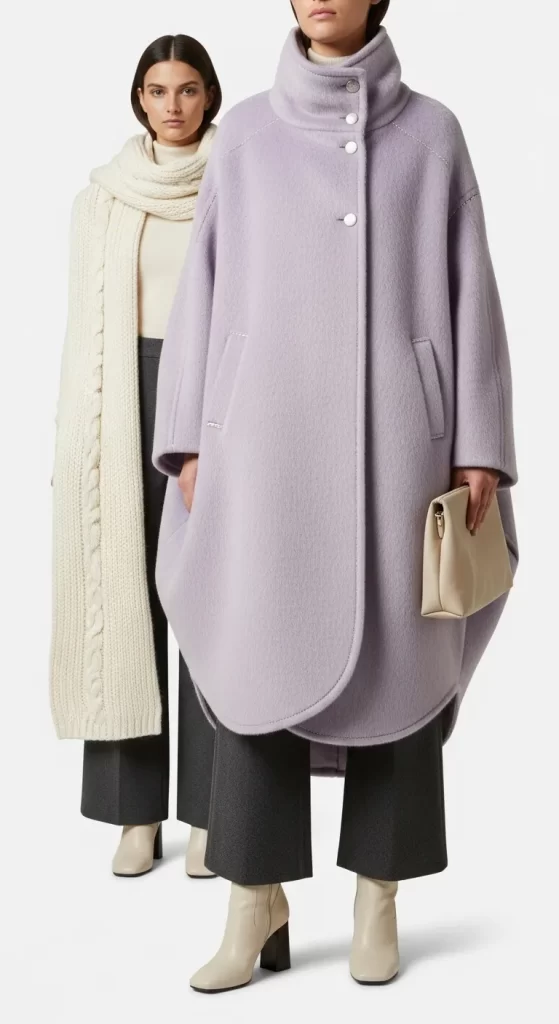 The Lavender Luminary Cape Coat