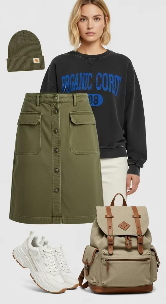 The Casual Utility Skirt Look The Casual Utility Skirt Look