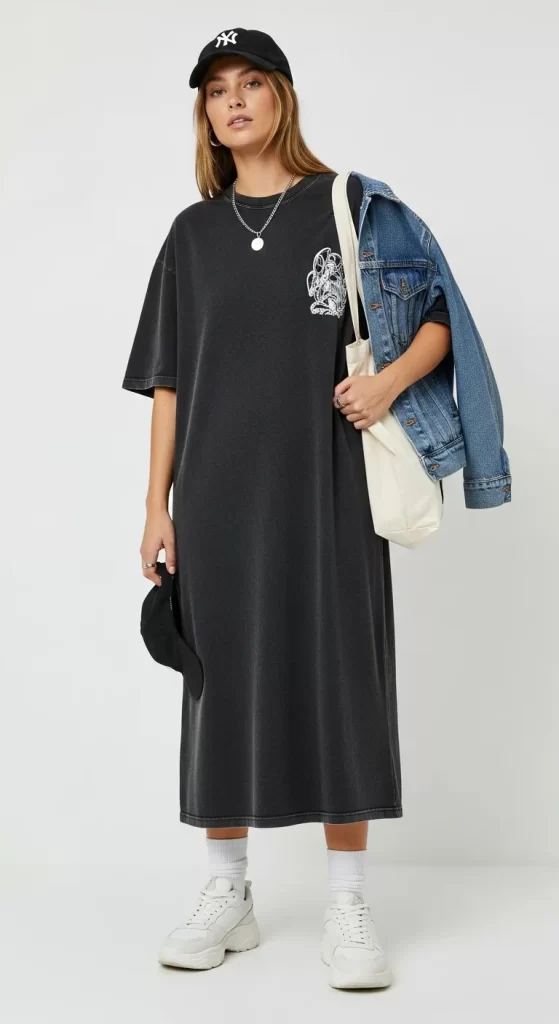 The Oversized Graphic T-Shirt Dress The Oversized Graphic T-Shirt Dress