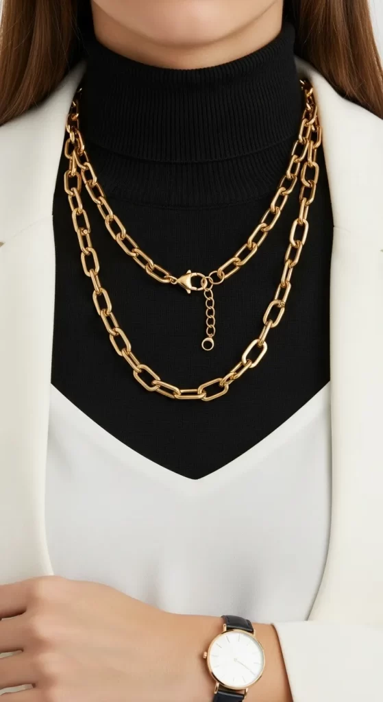 The Bold Layered Chain Necklace The Bold Layered Chain Necklace
