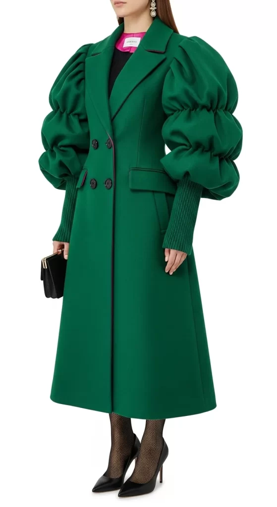 The Emerald Dream Puffy Sleeve Coat