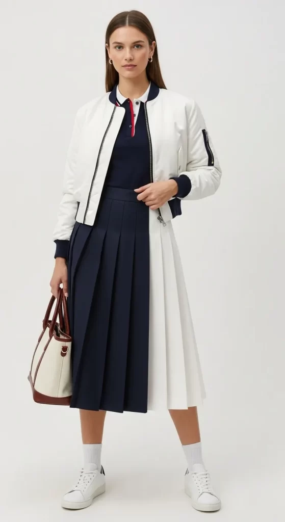 The Sporty and Preppy Pleats