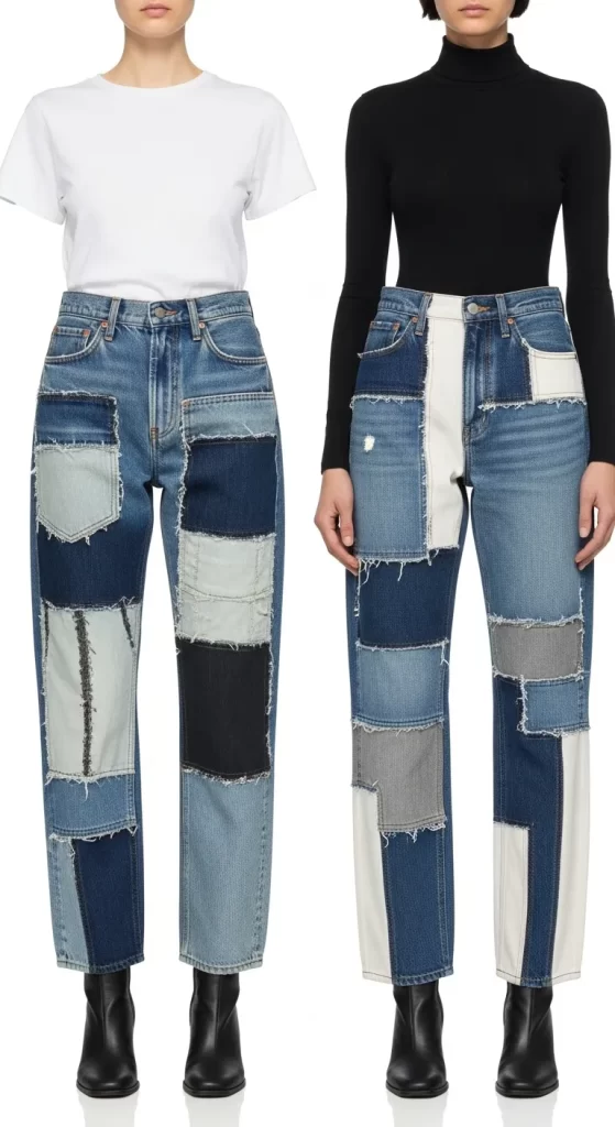 The Artistic Patchwork Straight Leg