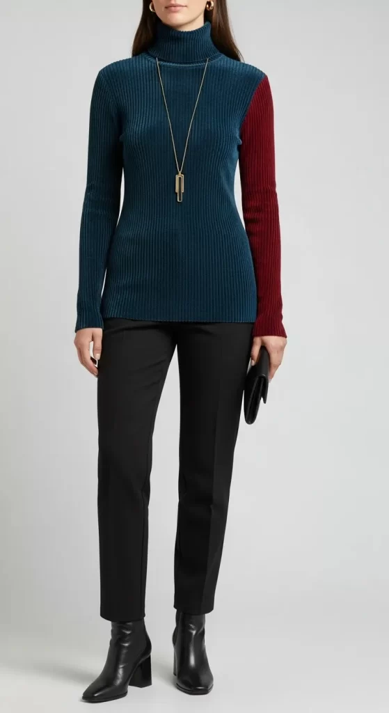 The Statement Color-Block Turtleneck