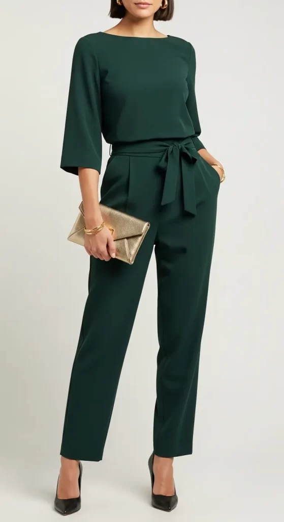 The Elegant Forest Green Jumpsuit The Elegant Forest Green Jumpsuit