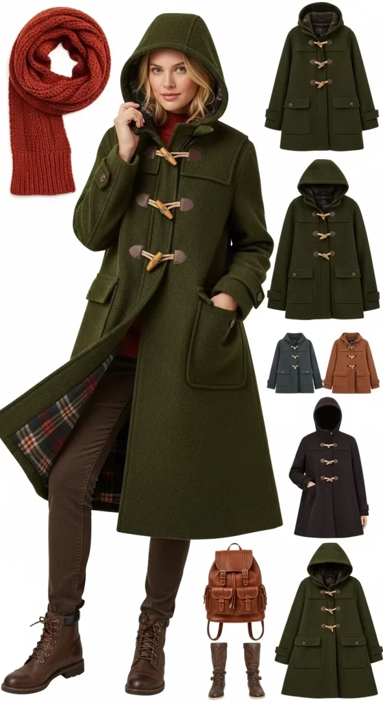 The Forest Green Toggle Duffle Coat