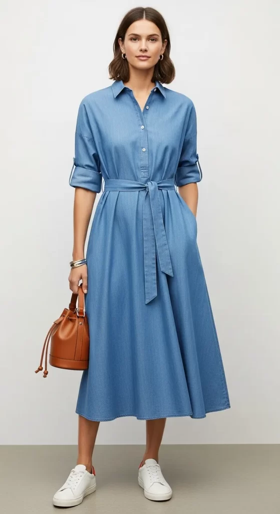 The Classic Chambray Shirt Dress The Classic Chambray Shirt Dress