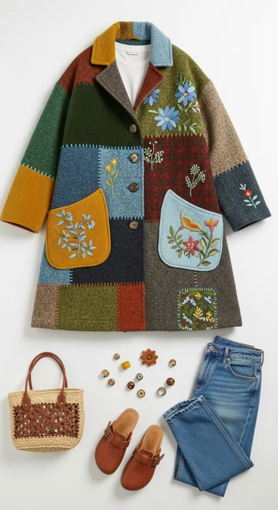 The Quilted Meadow Patchwork Coat