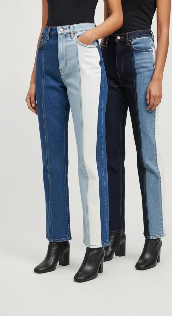 The Paneled Colorblock Jeans
