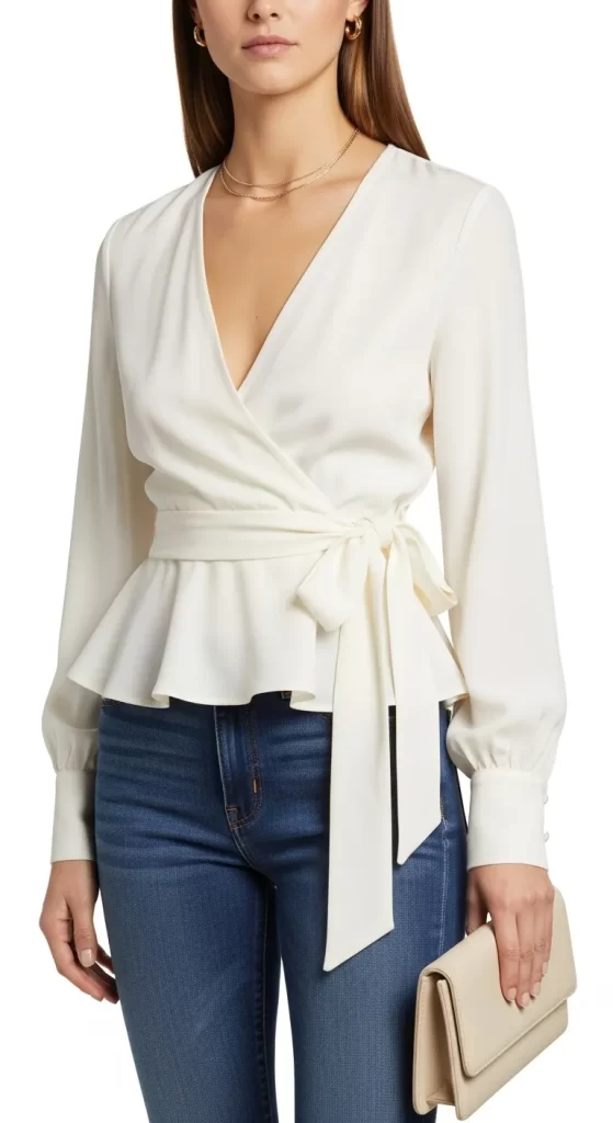 The Elegant Wrap Blouse The Elegant Wrap Blouse