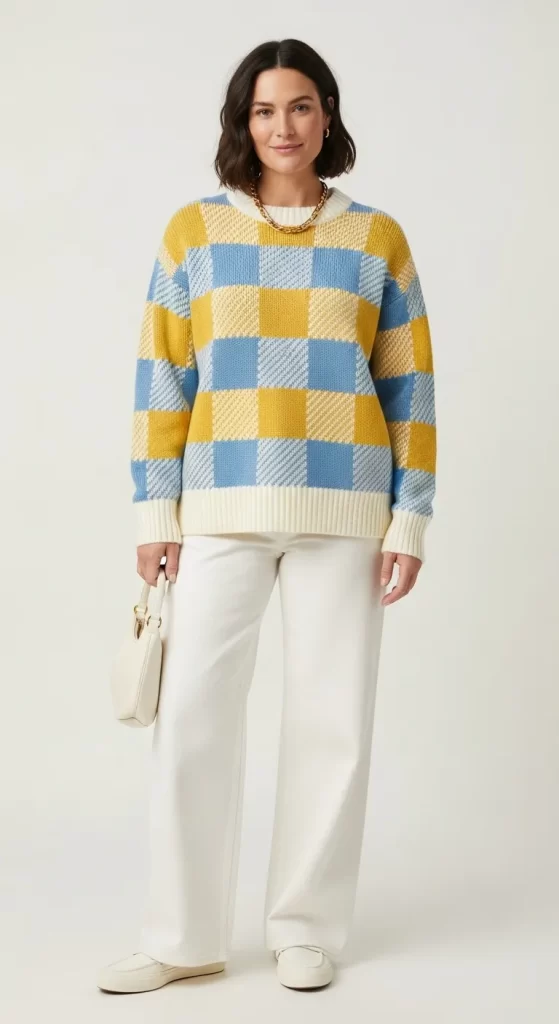 The Sunny Checkerboard Sweater