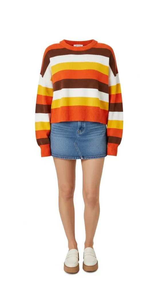 The Retro Sunset Stripe Sweater
