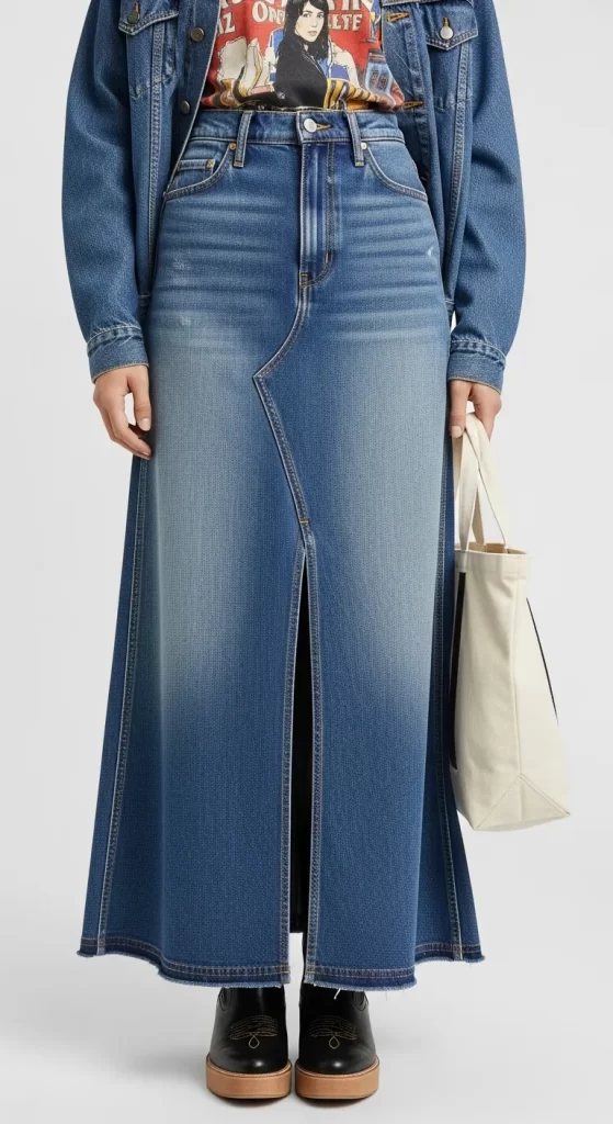 he Modern Denim Maxi Skirt he Modern Denim Maxi Skirt