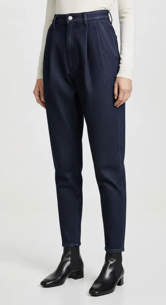 The Polished Pleated Tapered Jeans