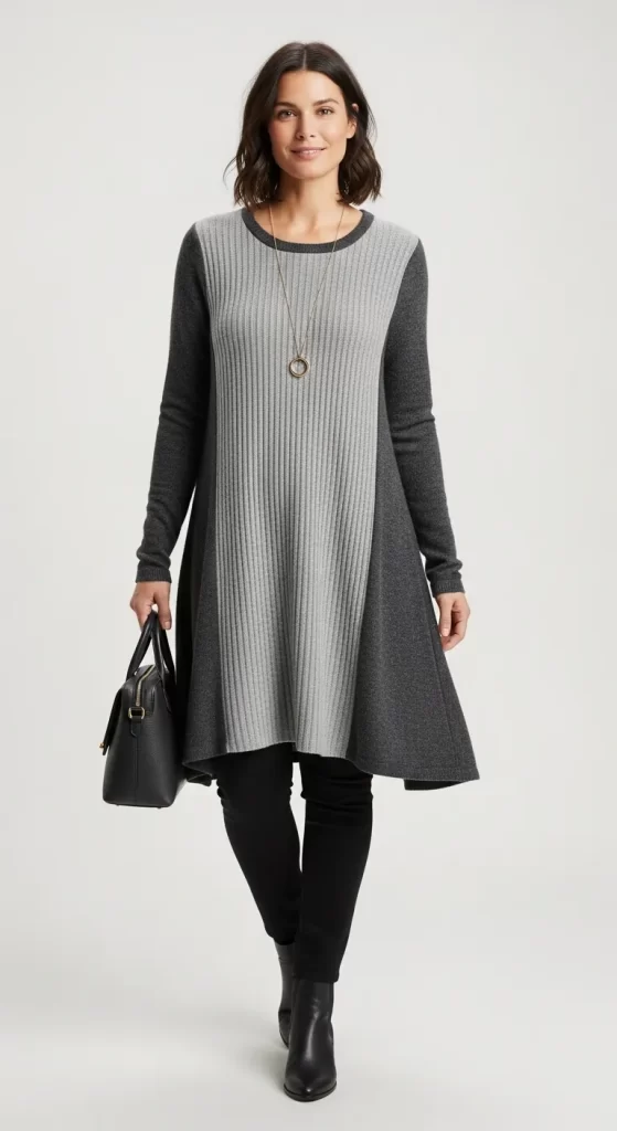 The Two-Tone Swing Dress Tunic