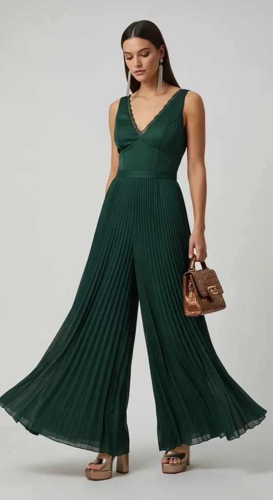 The Emerald Pleated Jumpsuit The Emerald Pleated Jumpsuit