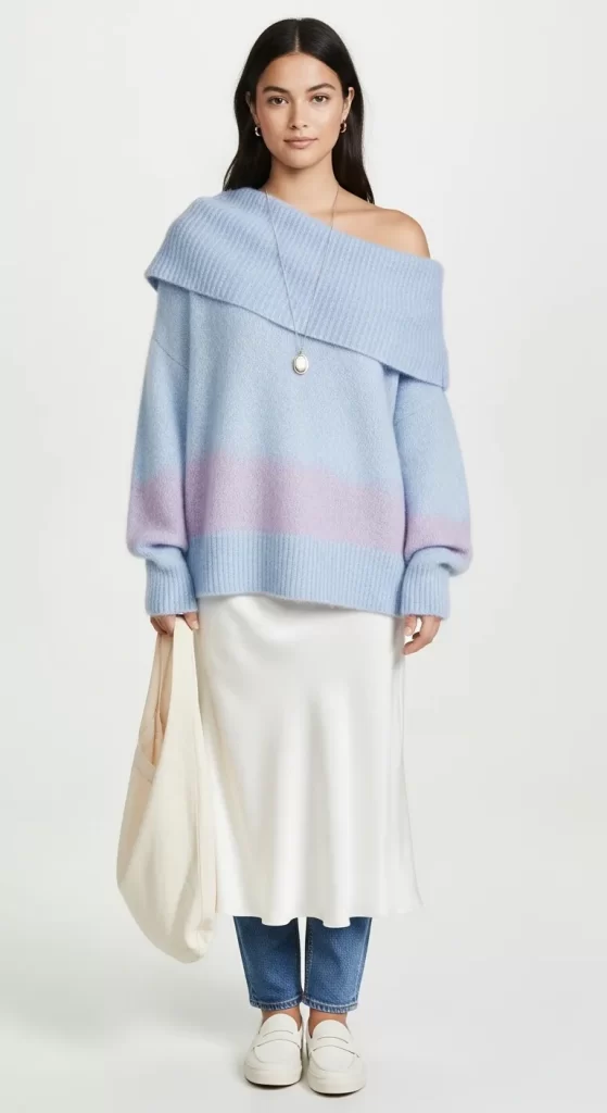 The Dreamy Ombre Off-Shoulder Sweater
