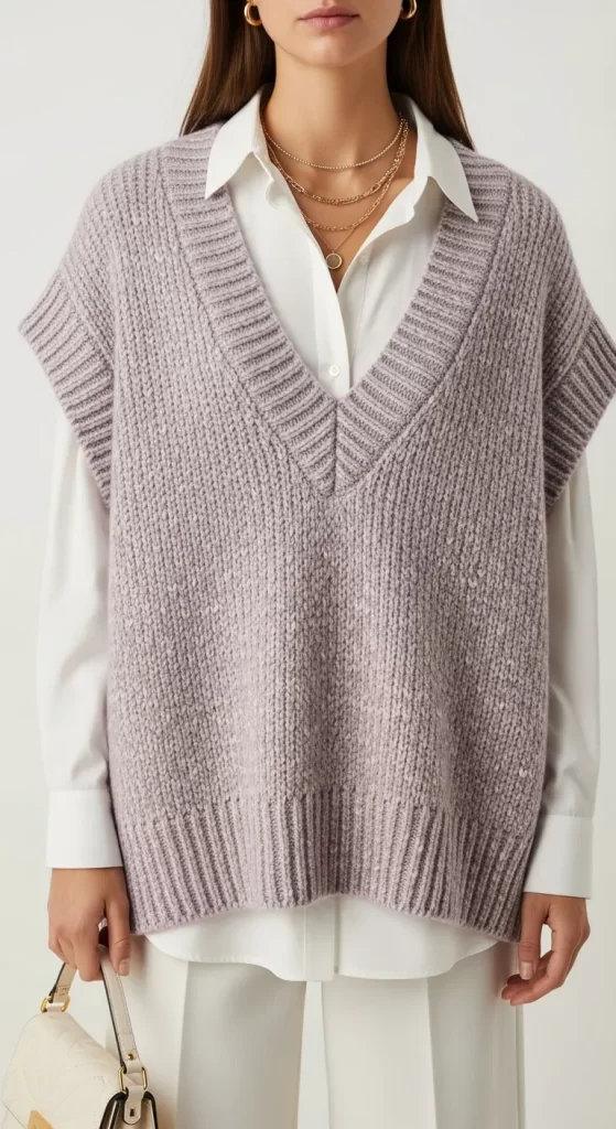 The Layering Knit Vest The Layering Knit Vest
