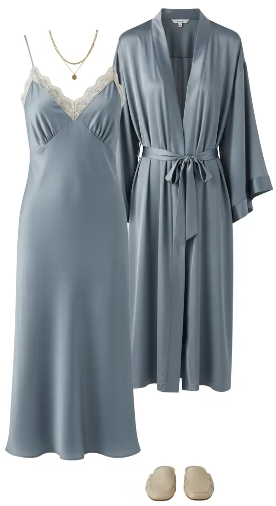 The Dusty Blue Luxe Loungewear The Dusty Blue Luxe Loungewear