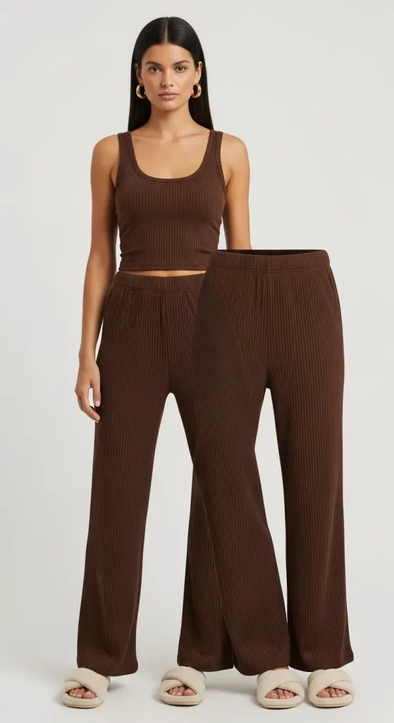 The Ribbed Chocolate Loungewear The Ribbed Chocolate Loungewear