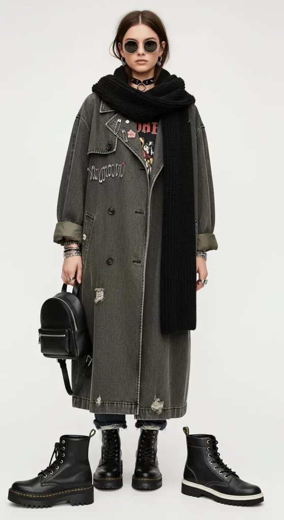 The Edgy Rocker Trench
