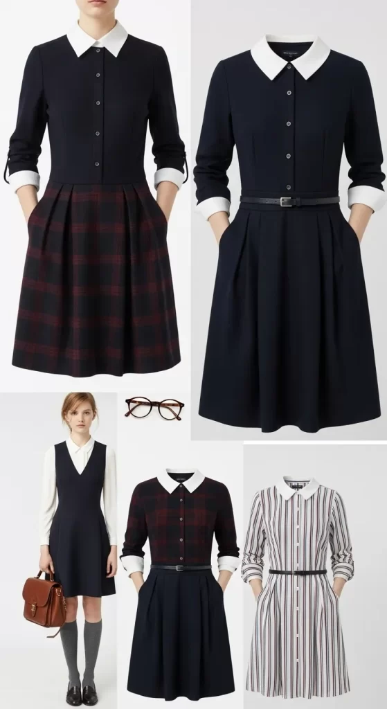  The Preppy Collared Shirtdress