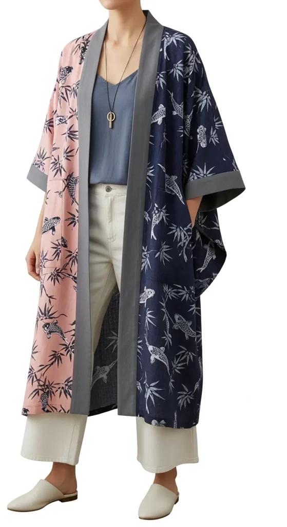  The Split-Design Koi Kimono
