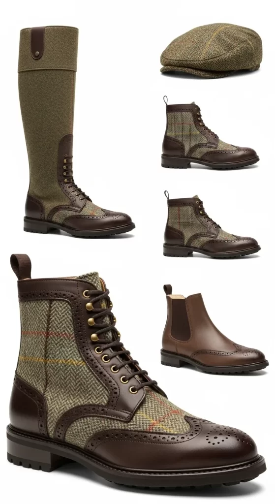 The Heritage Tweed & Leather Boot