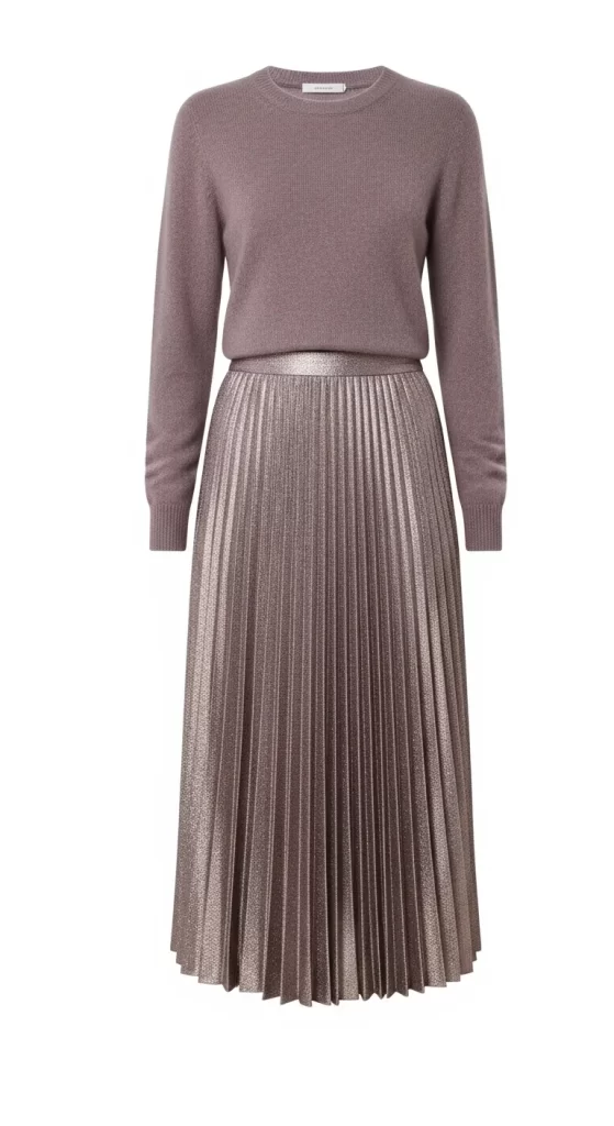 Soft Knit & Shimmering Skirt