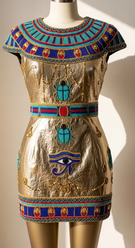  The Egyptian Revival Mini Dress