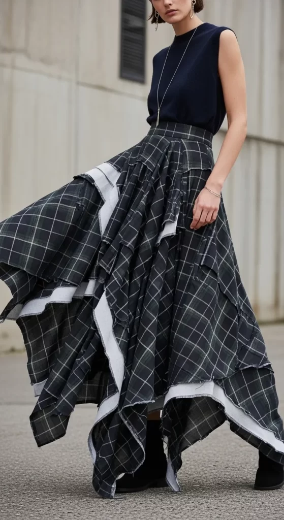  The Deconstructed Plaid Skirt