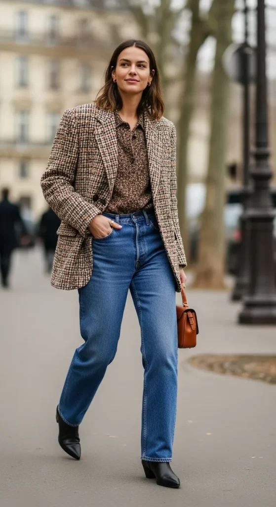 The Relaxed Tweed Blazer and Denim