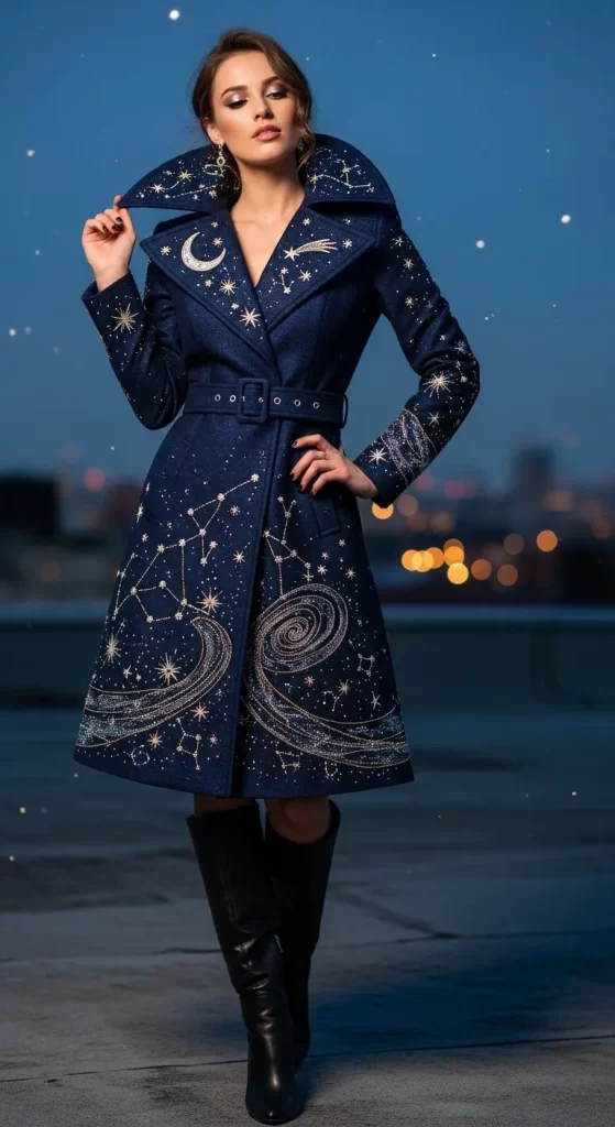 The Cosmic Embroidered Coat