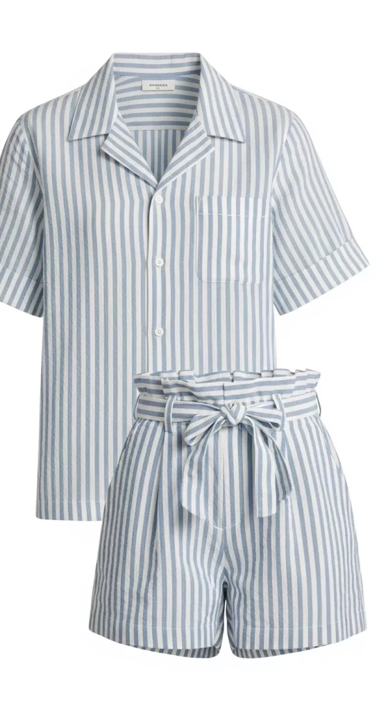 The Seersucker Stripe Pajama Set The Seersucker Stripe Pajama Set
