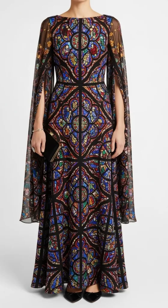  The Stained-Glass Cape Gown