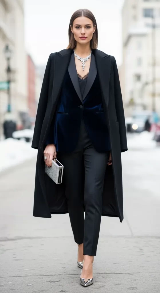 The Velvet Blazer and Tailored Trouser Suit