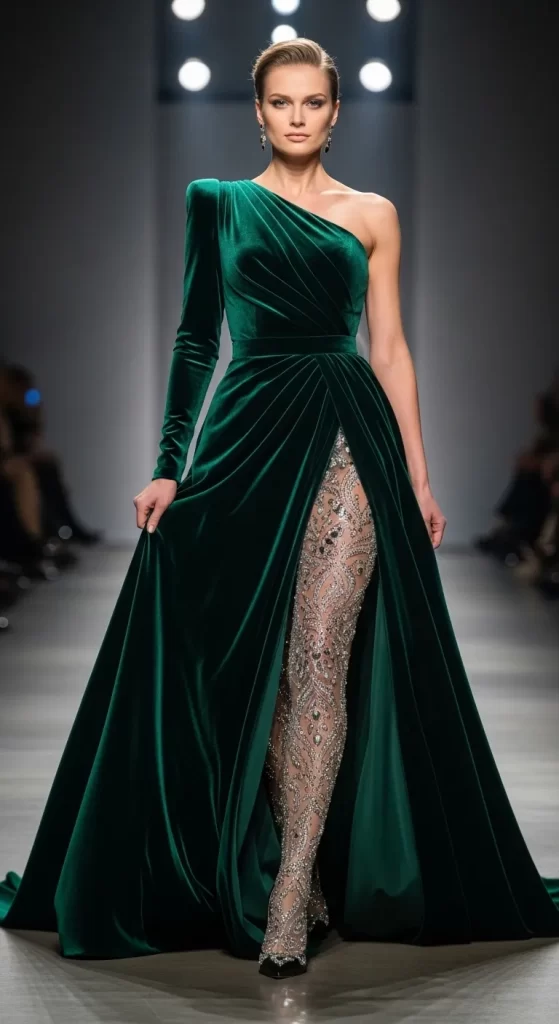 Runway Glamour with Jeweled Tights