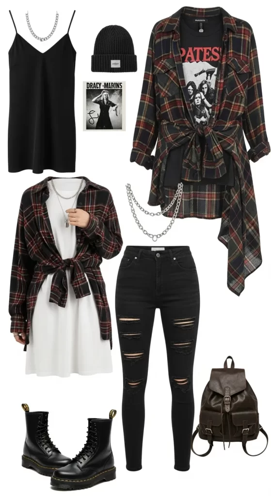 The Grunge-Inspired Plaid Flannel
