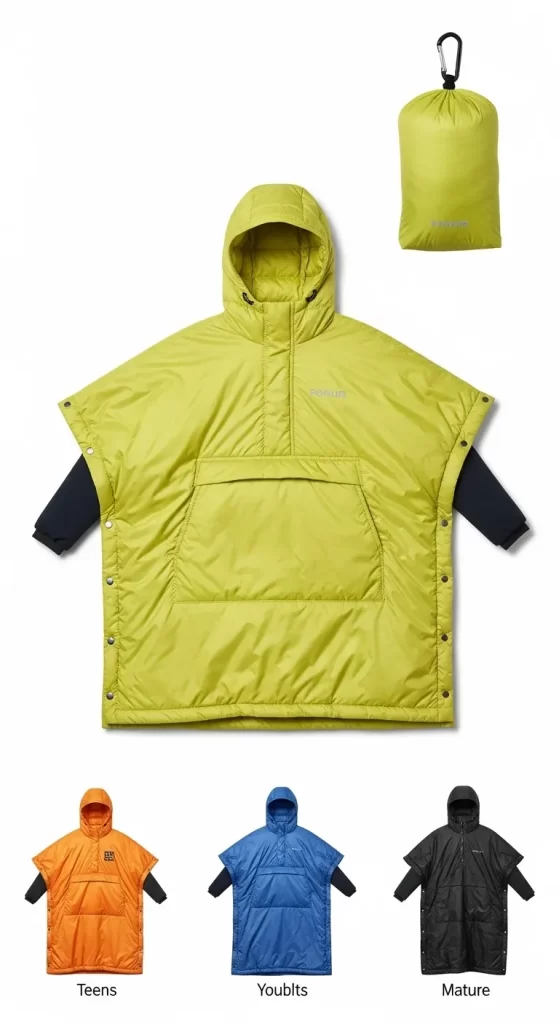 The Packable Puffer Poncho
