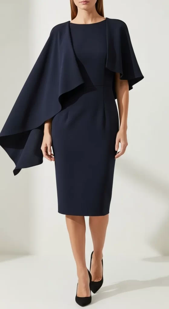 The Asymmetrical Cape Dress