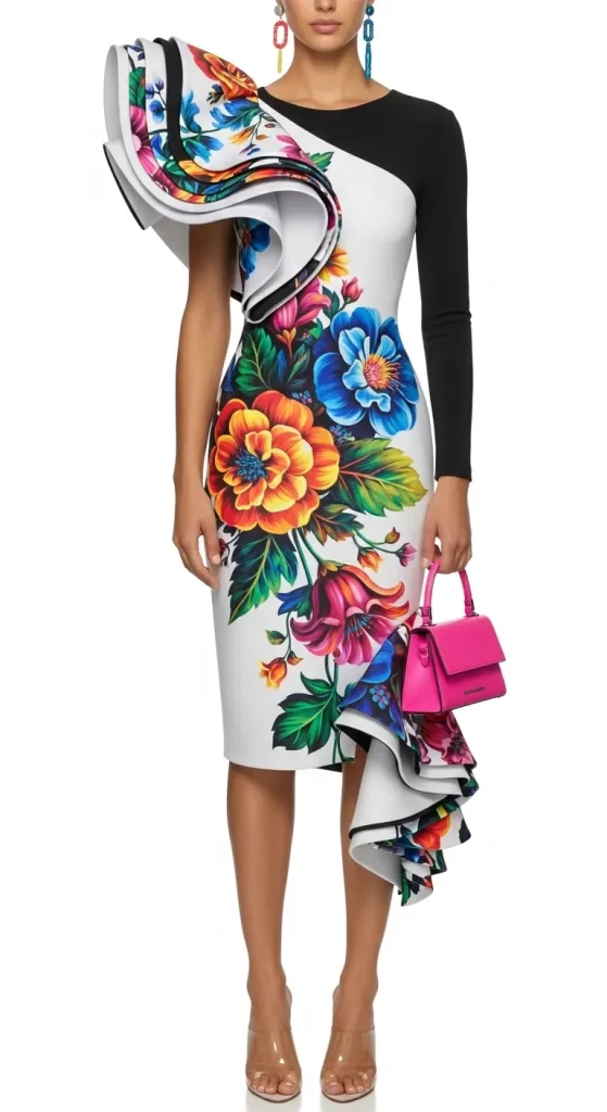 The Sculptural Bloom Sheath