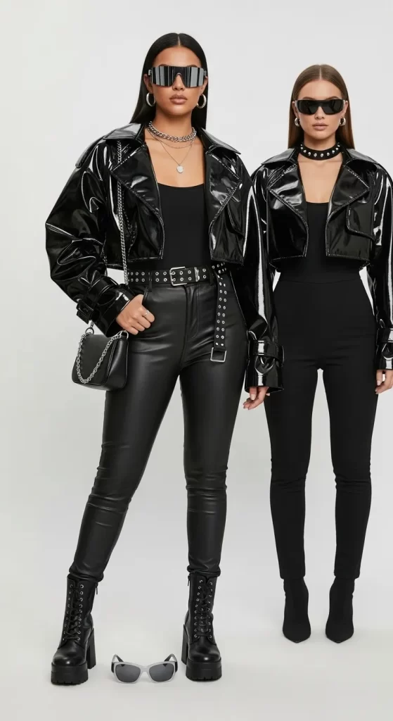 The Edgy Patent-Leather Trench