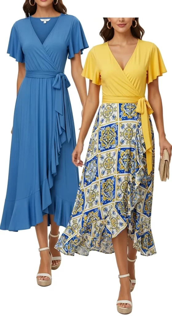 The Riviera Ruffle Wrap Dress