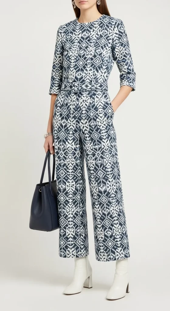 The Winter Ikat Jacquard Jumpsuit