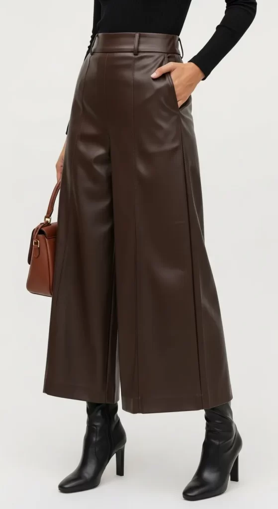  The Sleek Faux Leather Culottes